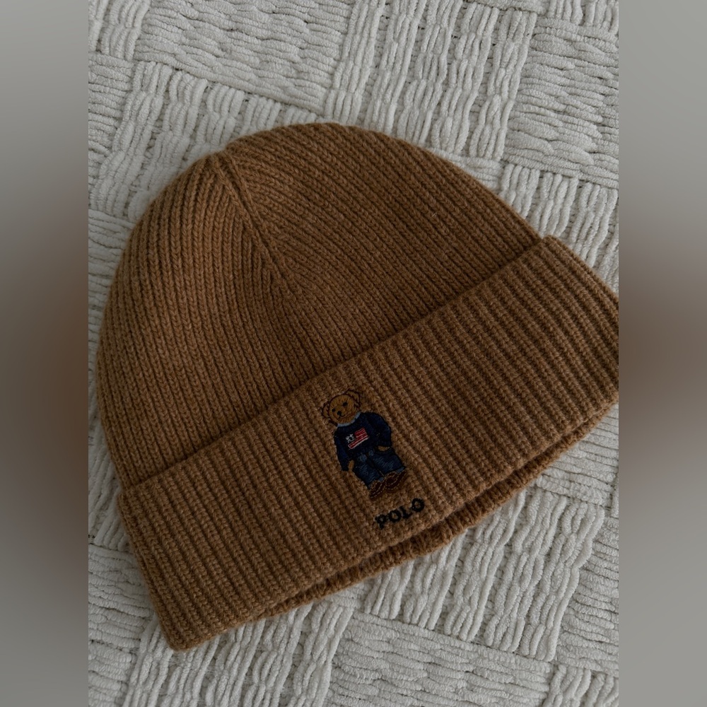 Ralph Lauren Tan Knit Beanie